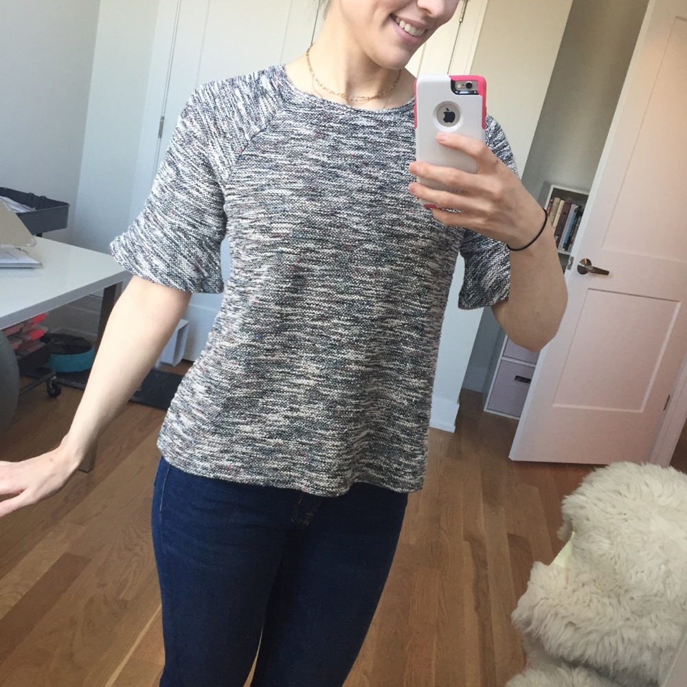 LOFT Bouclé/Tweed Top - Picture 2 of 11